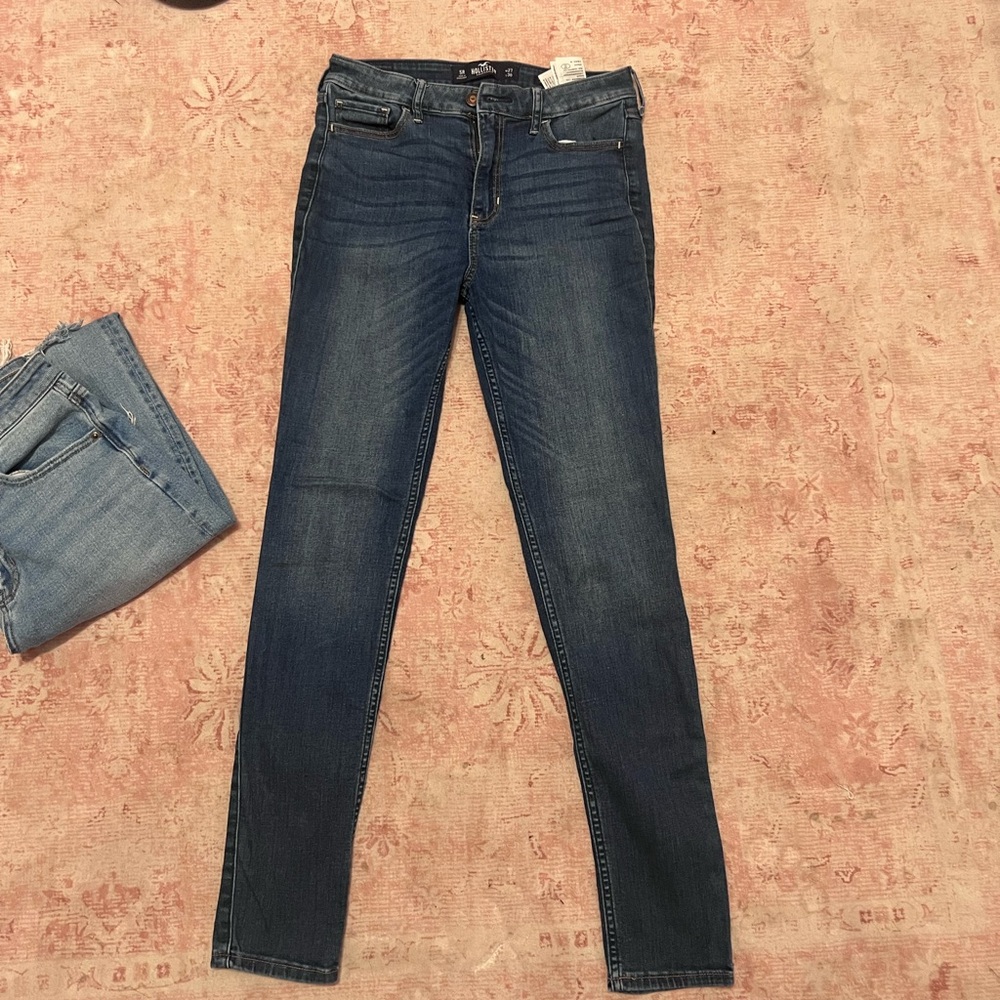 Hollister High-Rise Super Skinny Jeans in Blue